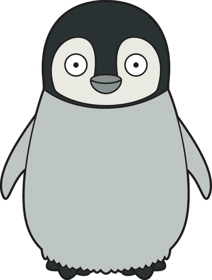 fofa desenho animado vetor ilustração do uma bebê pinguim