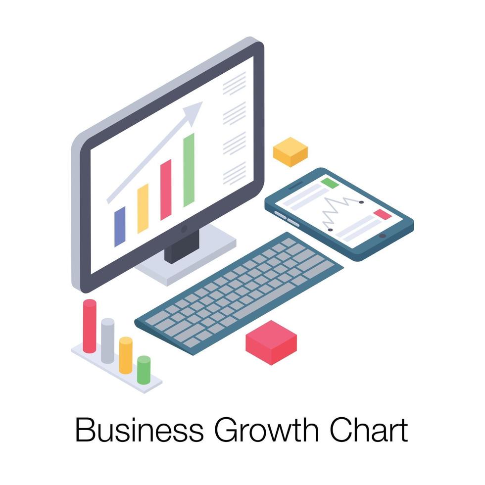 gráfico de crescimento de negócios vetor