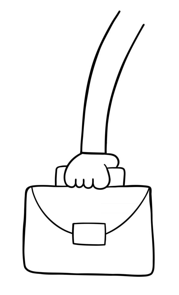 ilustração em vetor desenho animado de empresário segurando uma pasta