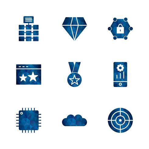 Conjunto de vetor SEO Search Engine Optimization Icons