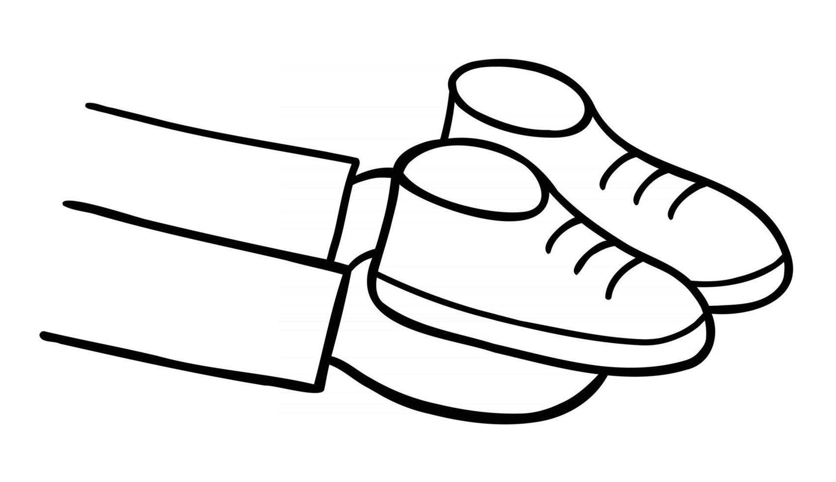 ilustração em vetor desenho animado de sapatos novos para presente