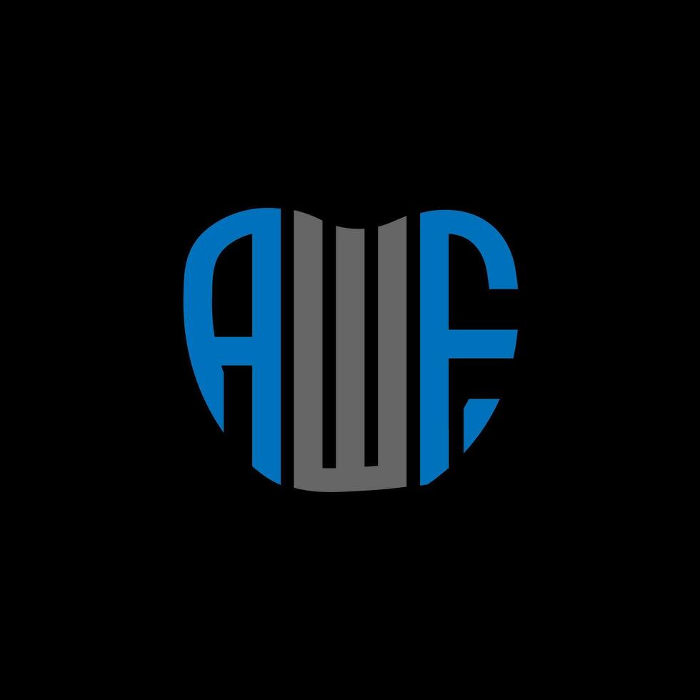 awf carta logotipo criativo Projeto. awf único Projeto. vetor