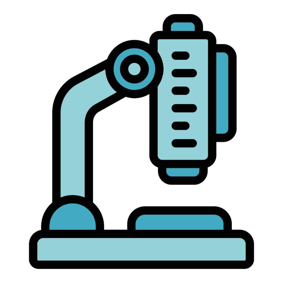 emergência quarto microscópio ícone vetor plano