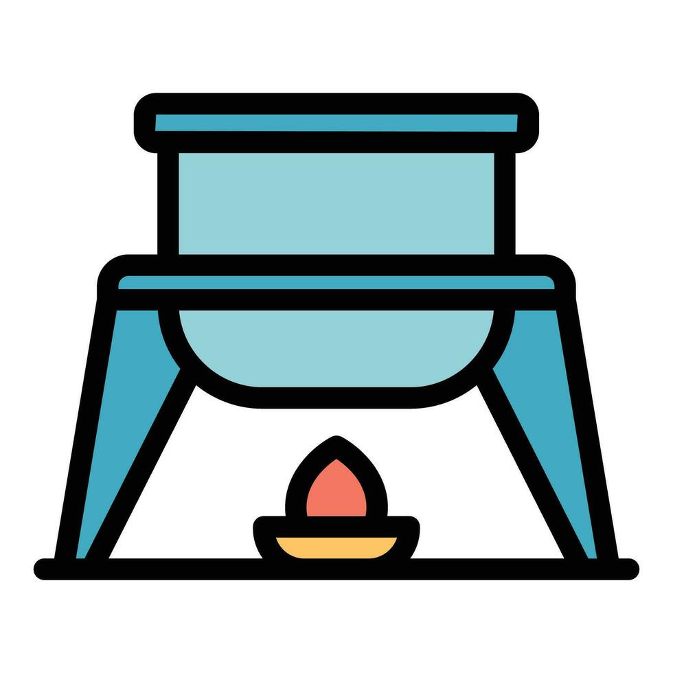 fondue ícone vetor plano