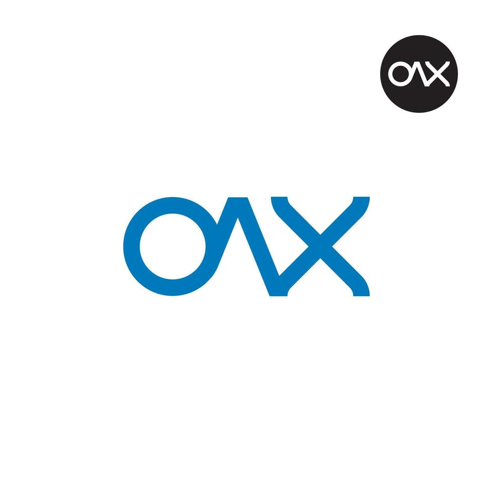 carta oax monograma logotipo Projeto vetor