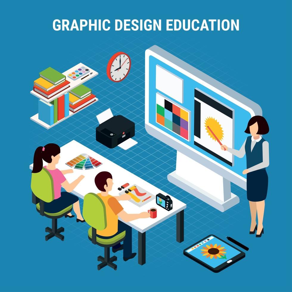 ilustração em vetor design gráfico educação