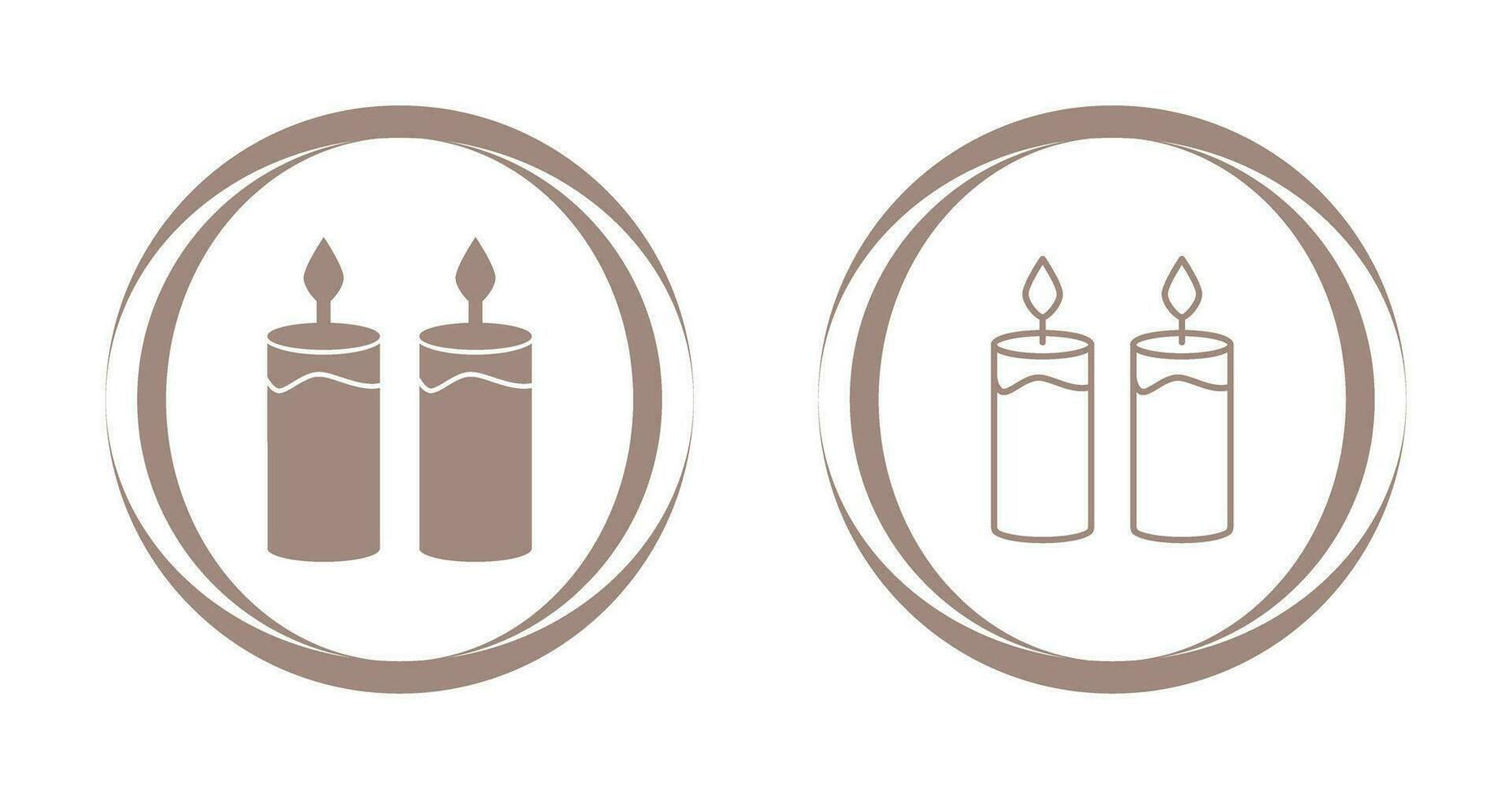 ícone de vetor de duas velas