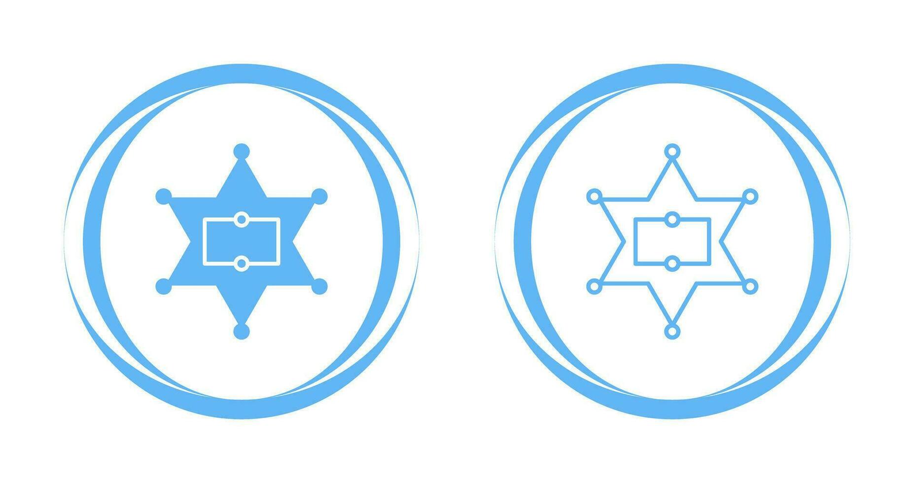 ícone de vetor de distintivo de xerife