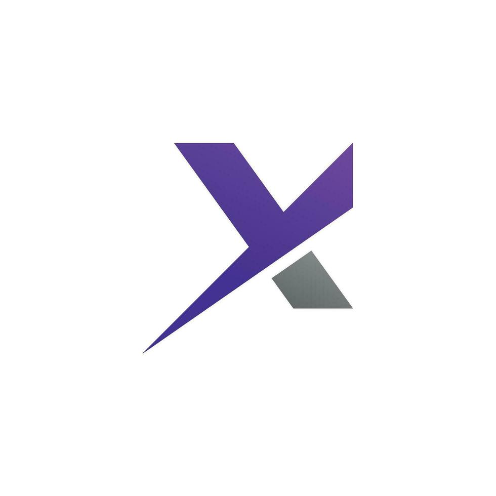 x design de vetor de modelo de logotipo de carta
