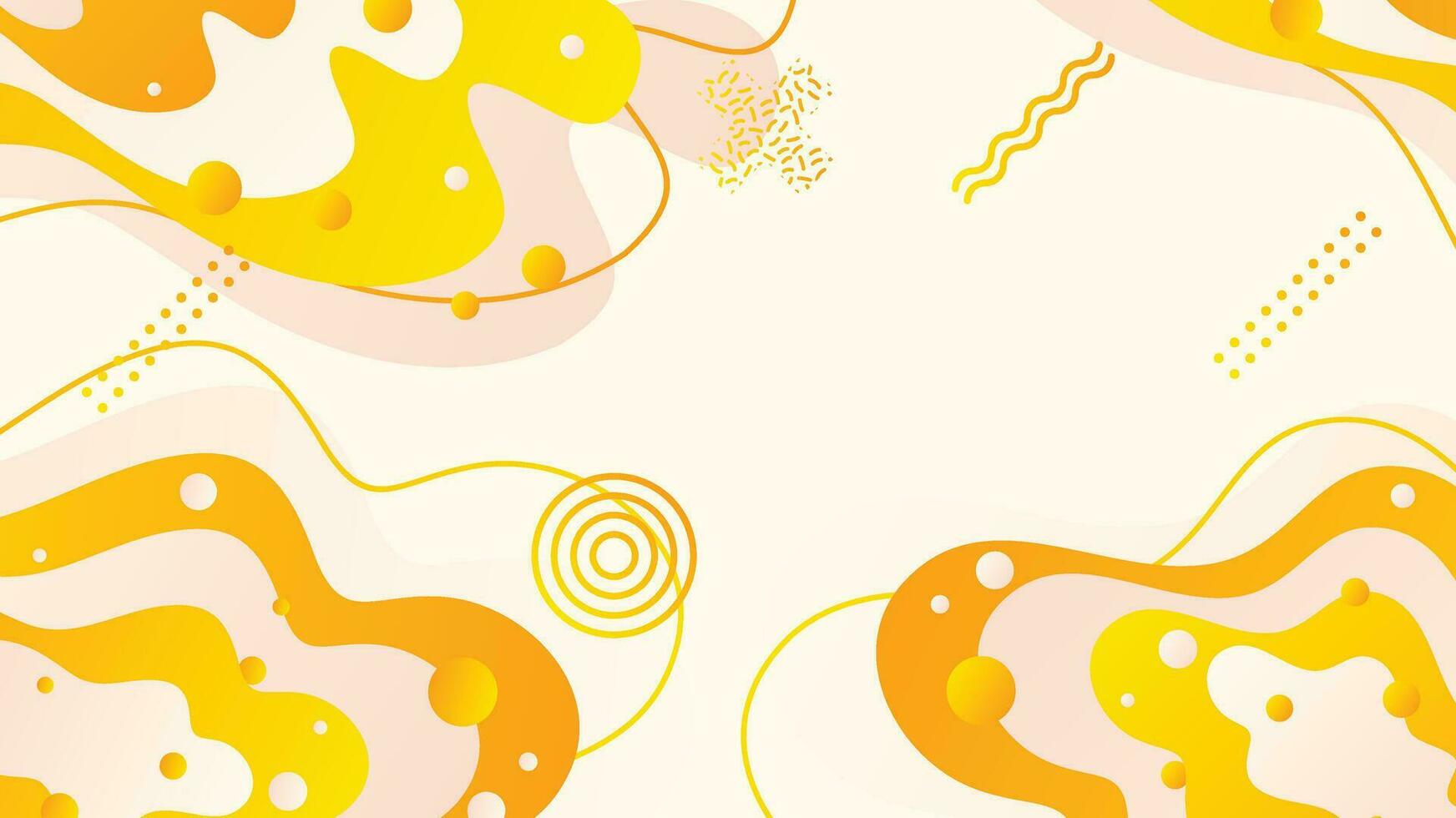 branco e amarelo dinâmico fluido formas abstrato fundo vetor