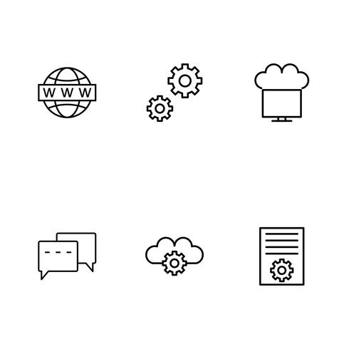 Conjunto de vetor SEO Search Engine Optimization Icons