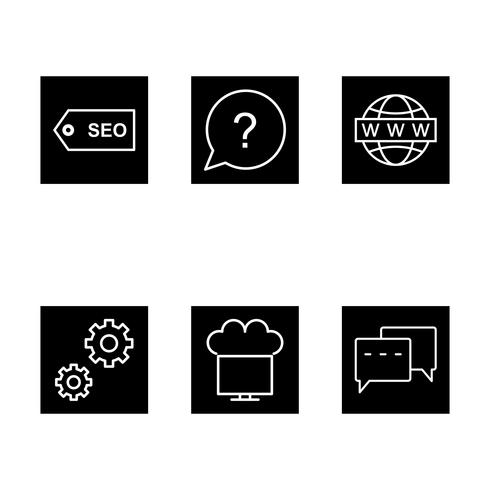 Conjunto de vetor SEO Search Engine Optimization Icons