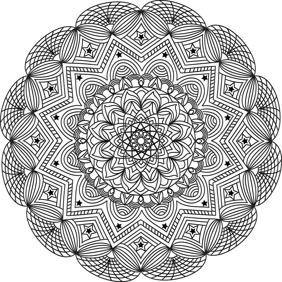 desenho de mandala de adultos luxuosos de arte geométrica decorativa com padrão de estilo árabe vetor