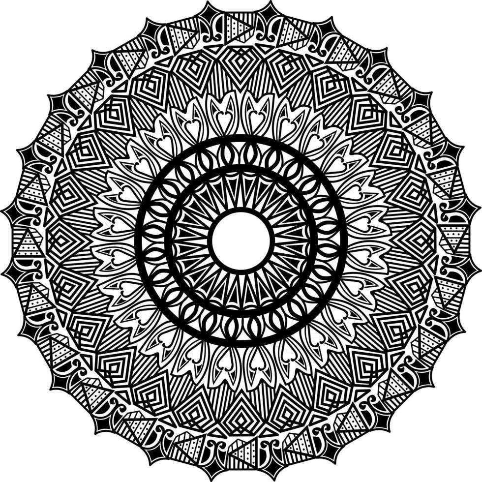 decoração de mandala floral vetor