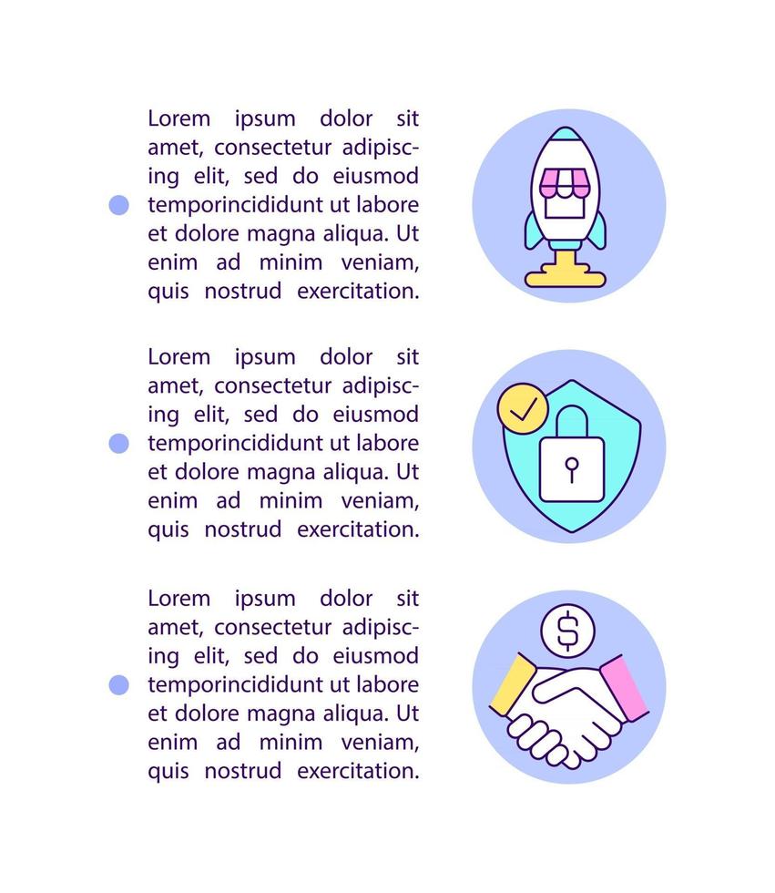 benefícios de vender em ícones de linha de conceito de mercados online com texto. modelo de vetor de página com espaço de cópia. folheto, revista, elemento de design de boletim informativo. ilustrações lineares de negócios em branco