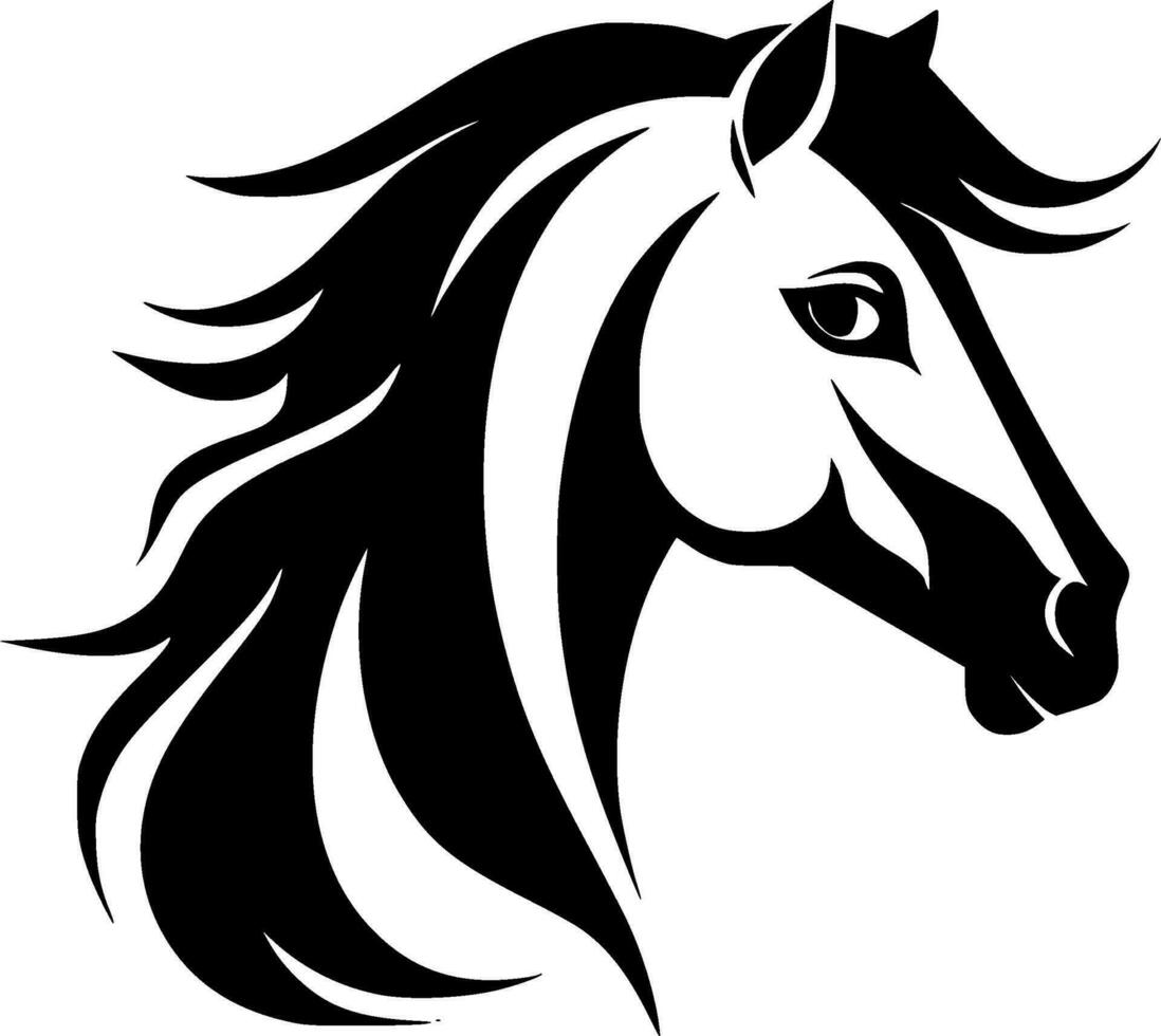 cavalo - minimalista e plano logotipo - vetor ilustração