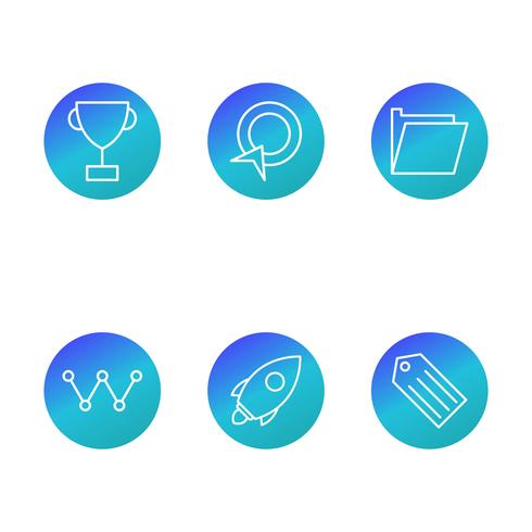 Conjunto de vetor SEO Search Engine Optimization Icons