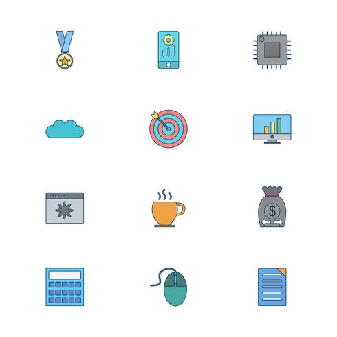 Conjunto de vetor SEO Search Engine Optimization Icons