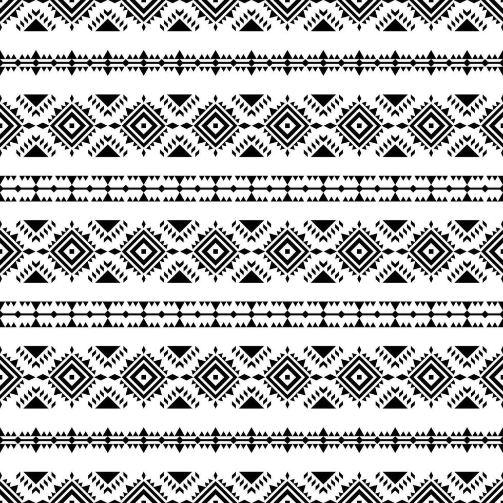 tribal fundo Projeto com listra. abstrato geométrico desatado padronizar. asteca étnico estilo. Preto e branco cor. Projeto para têxtil modelo e impressão tecido. vetor