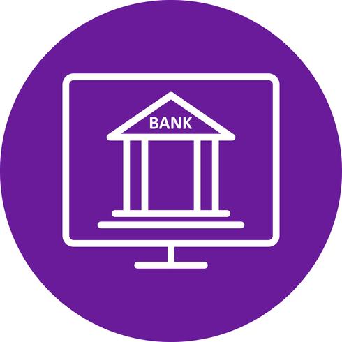 Ícone de vetor de Internet Banking