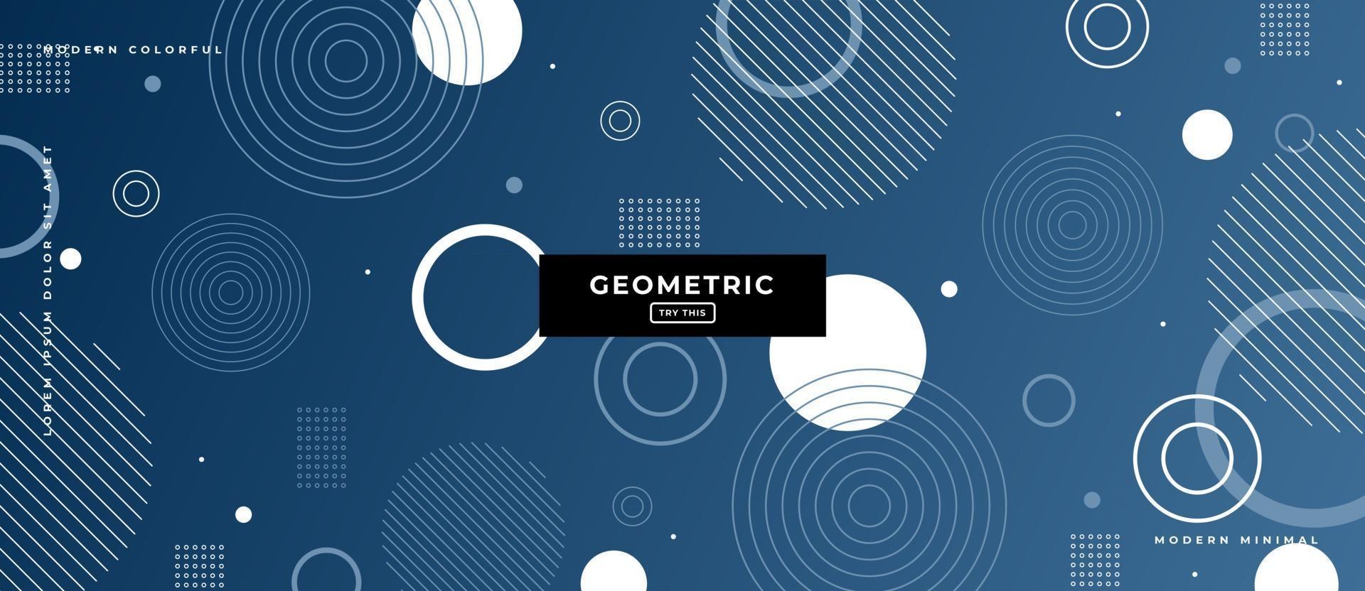 o círculo geométrico dá forma ao fundo do estilo de memphis. vetor