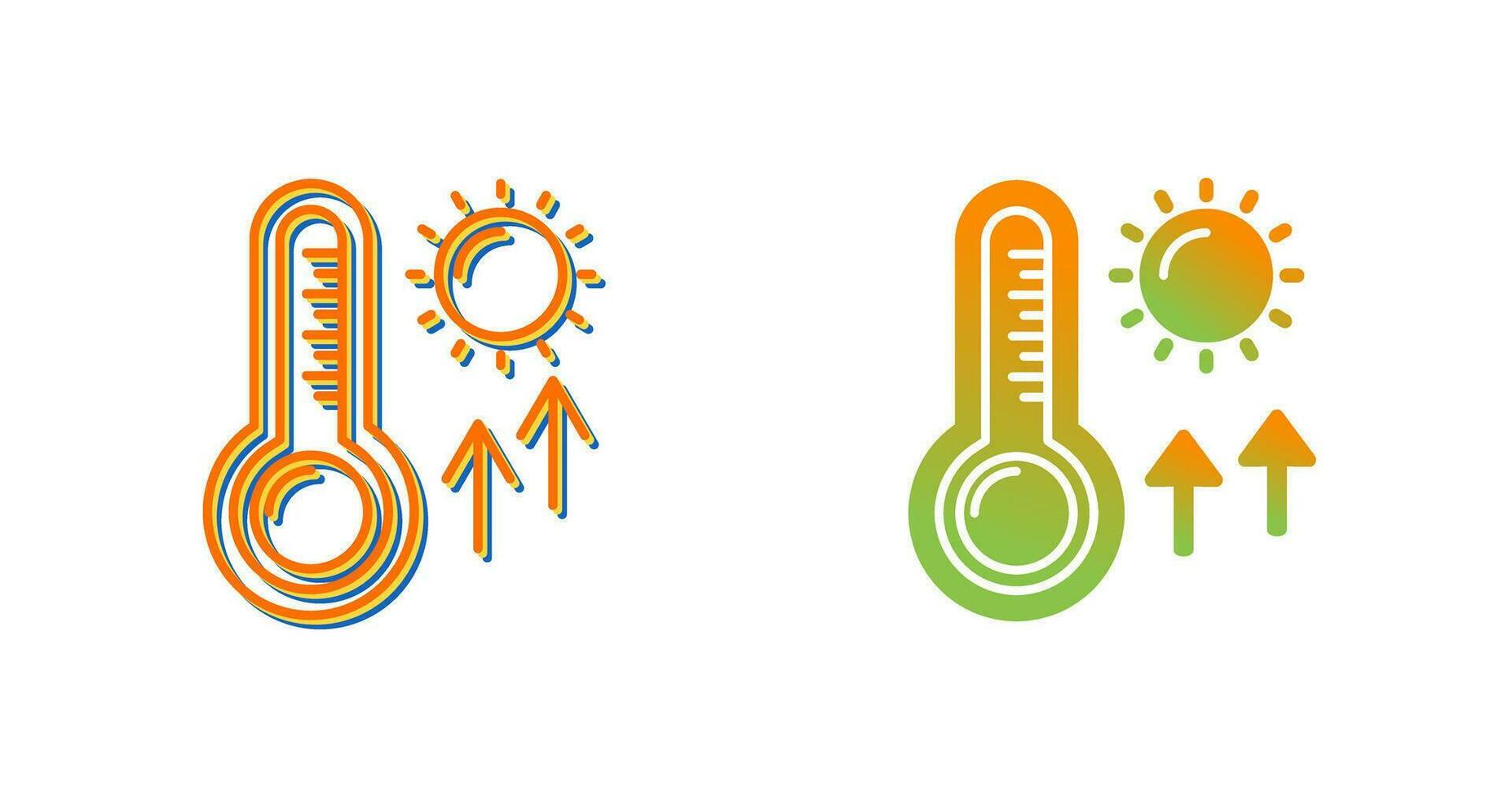 ícone de vetor de altas temperaturas