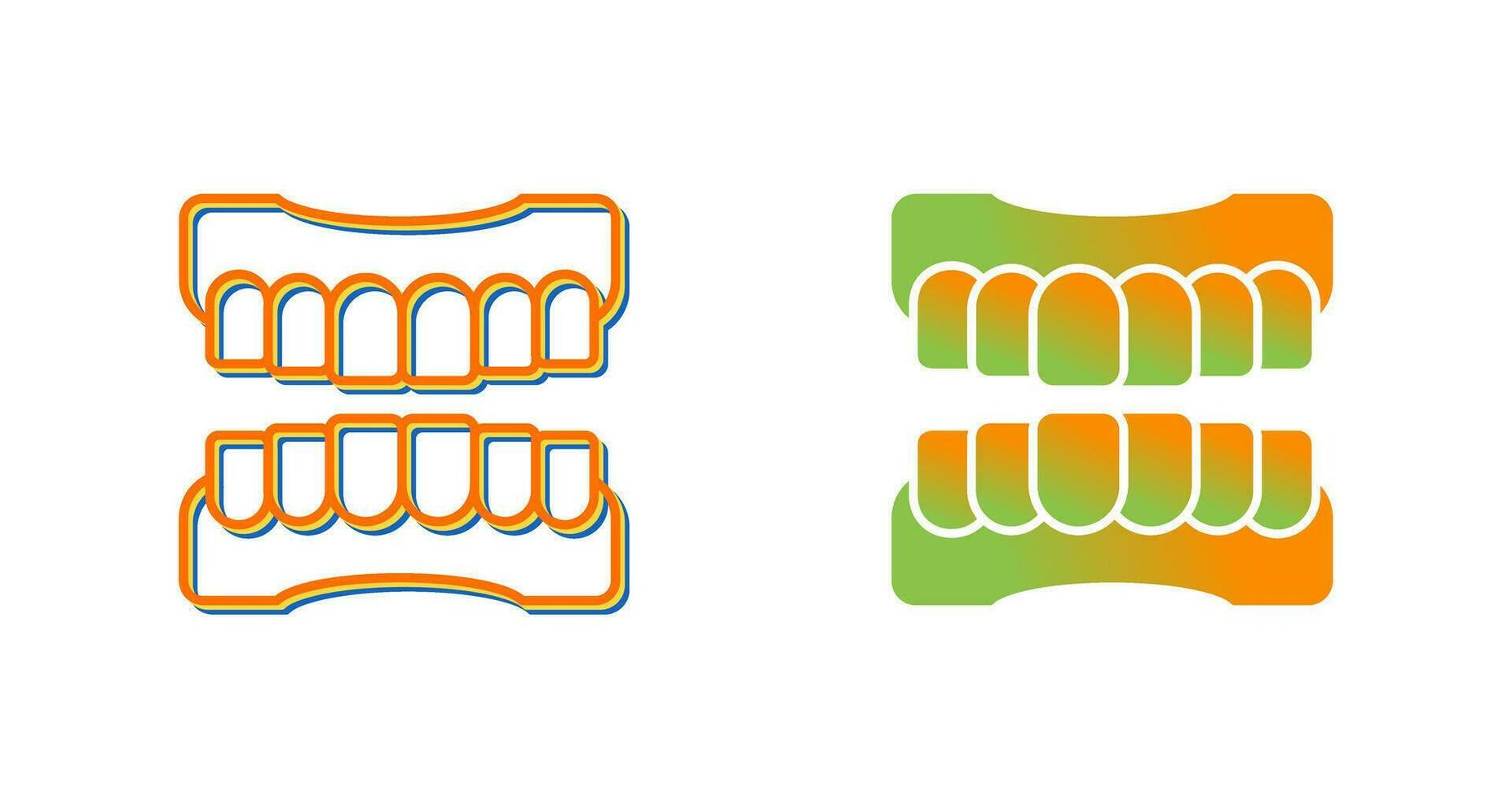 ícone de vetor de dentadura