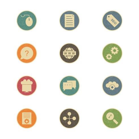 Conjunto de vetor SEO Search Engine Optimization Icons