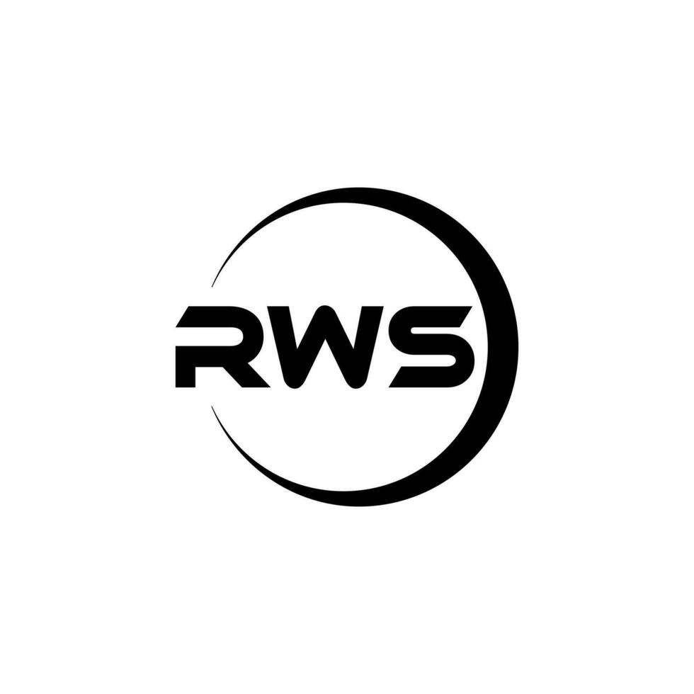 rws carta logotipo projeto, inspiração para uma único identidade. moderno elegância e criativo Projeto. marca d'água seu sucesso com a impressionante isto logotipo. vetor