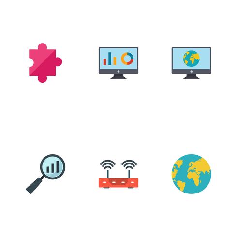 Conjunto de vetor SEO Search Engine Optimization Icons