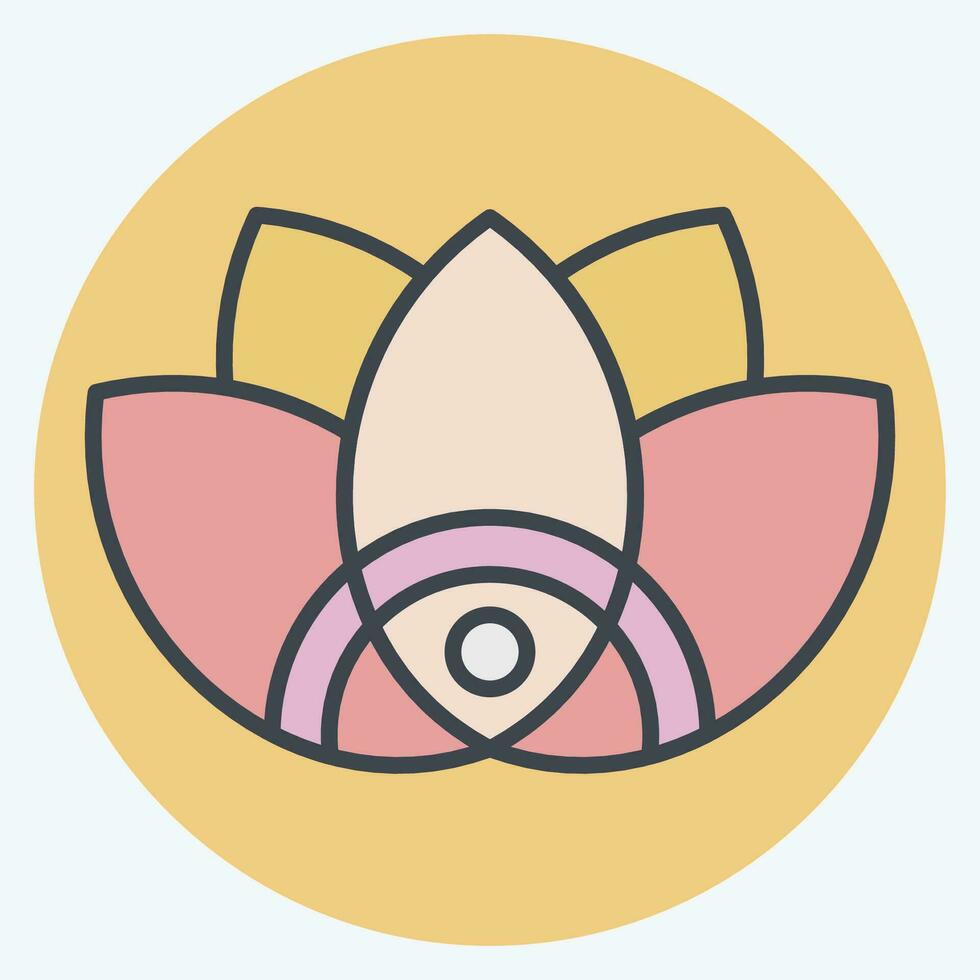 ícone flor. relacionado para indígena pessoas símbolo. cor companheiro estilo. simples Projeto editável. simples ilustração vetor