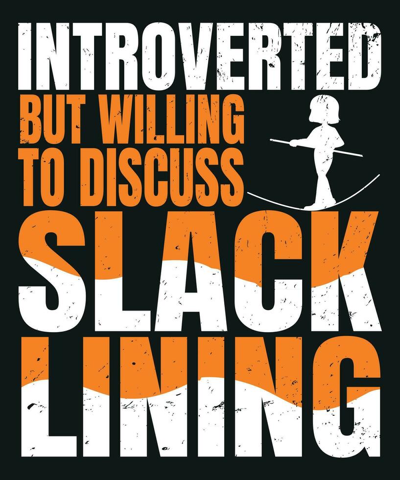 introvertido mas disposto para discutir slacklining vetor