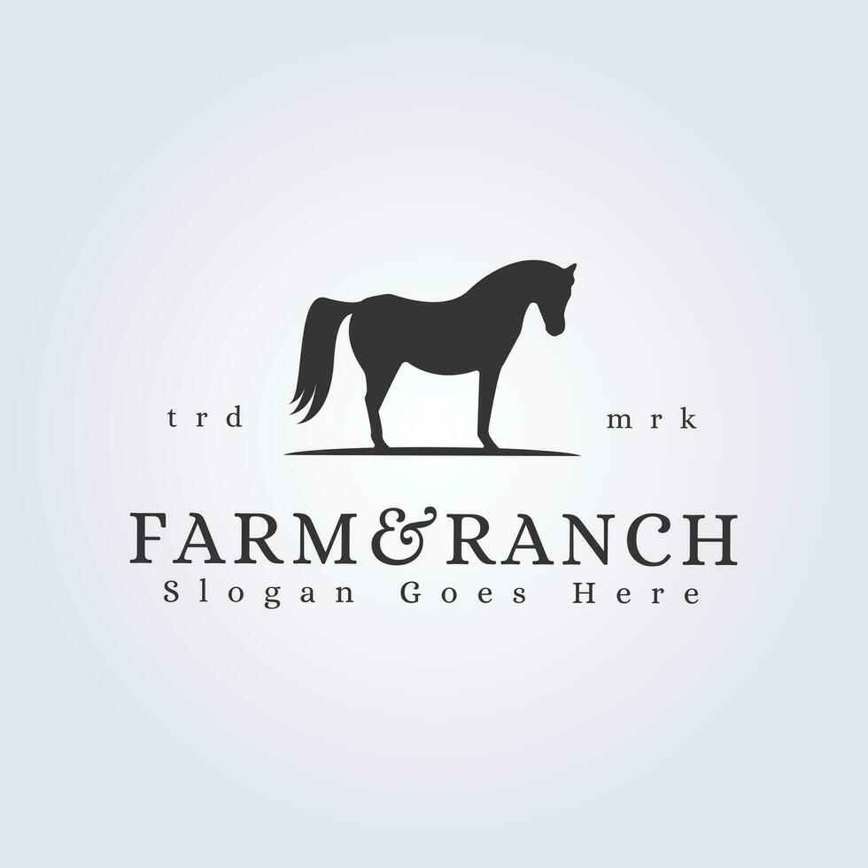 logotipo do Fazenda e rancho vetor ilustração cavalo ícone símbolo modelo Projeto
