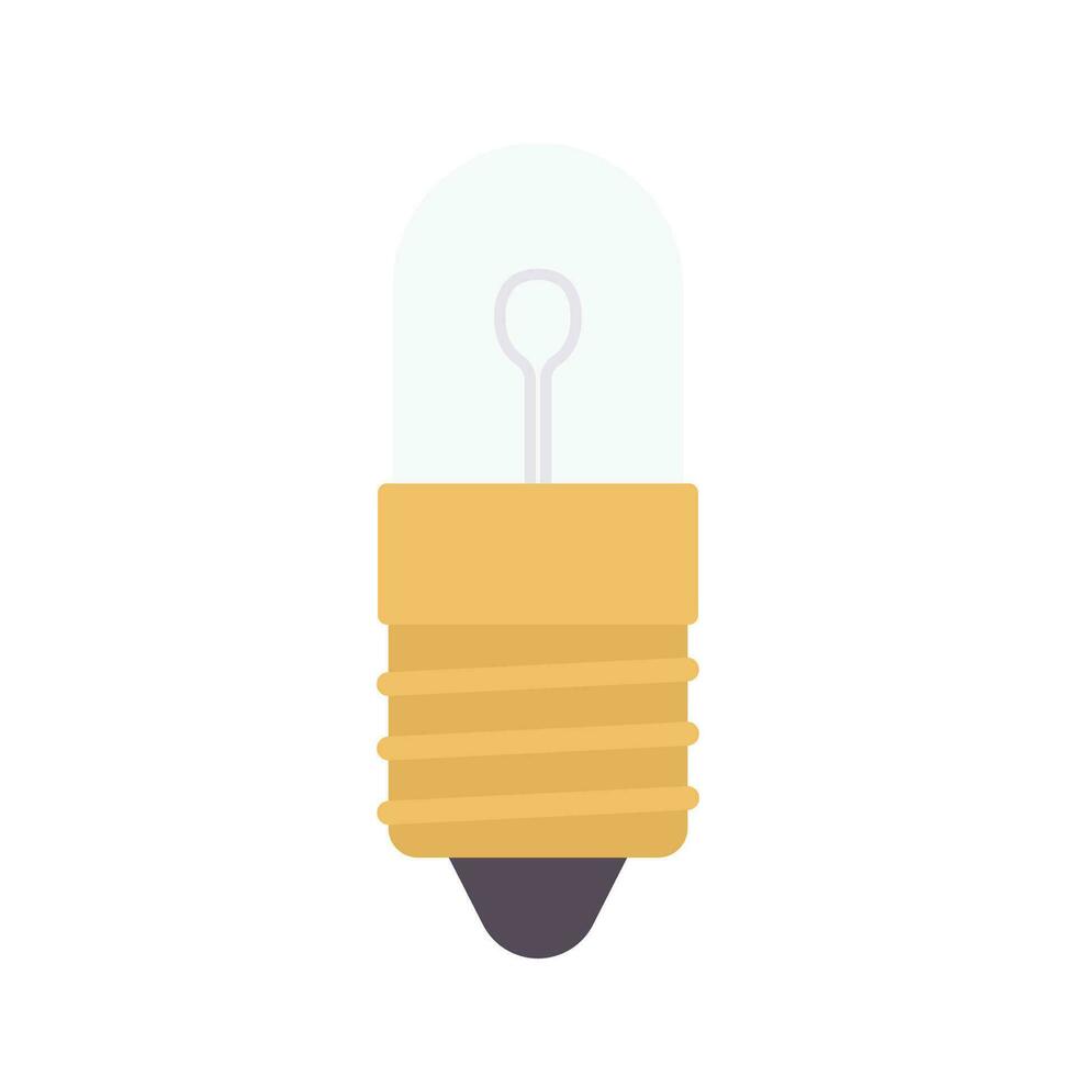 ilustração plana de lâmpada. elemento de design de ícone limpo em fundo branco isolado vetor
