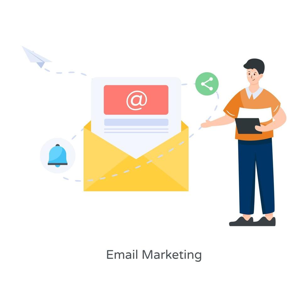 marketing de email vetor