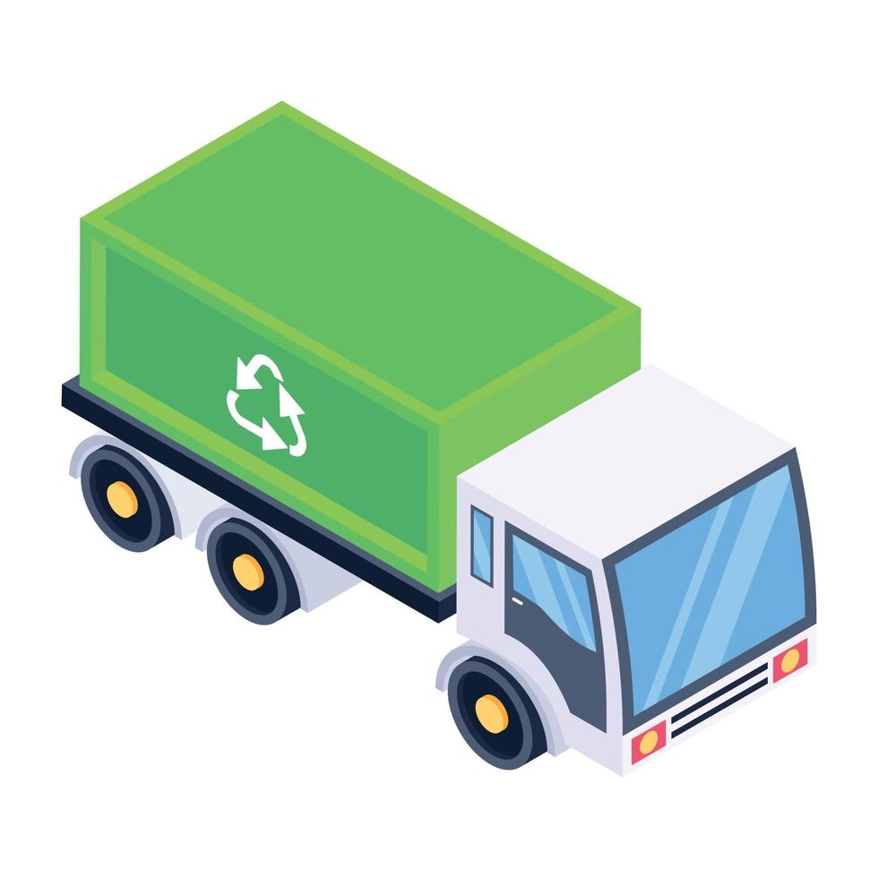 transporte de caminhão de reciclagem vetor