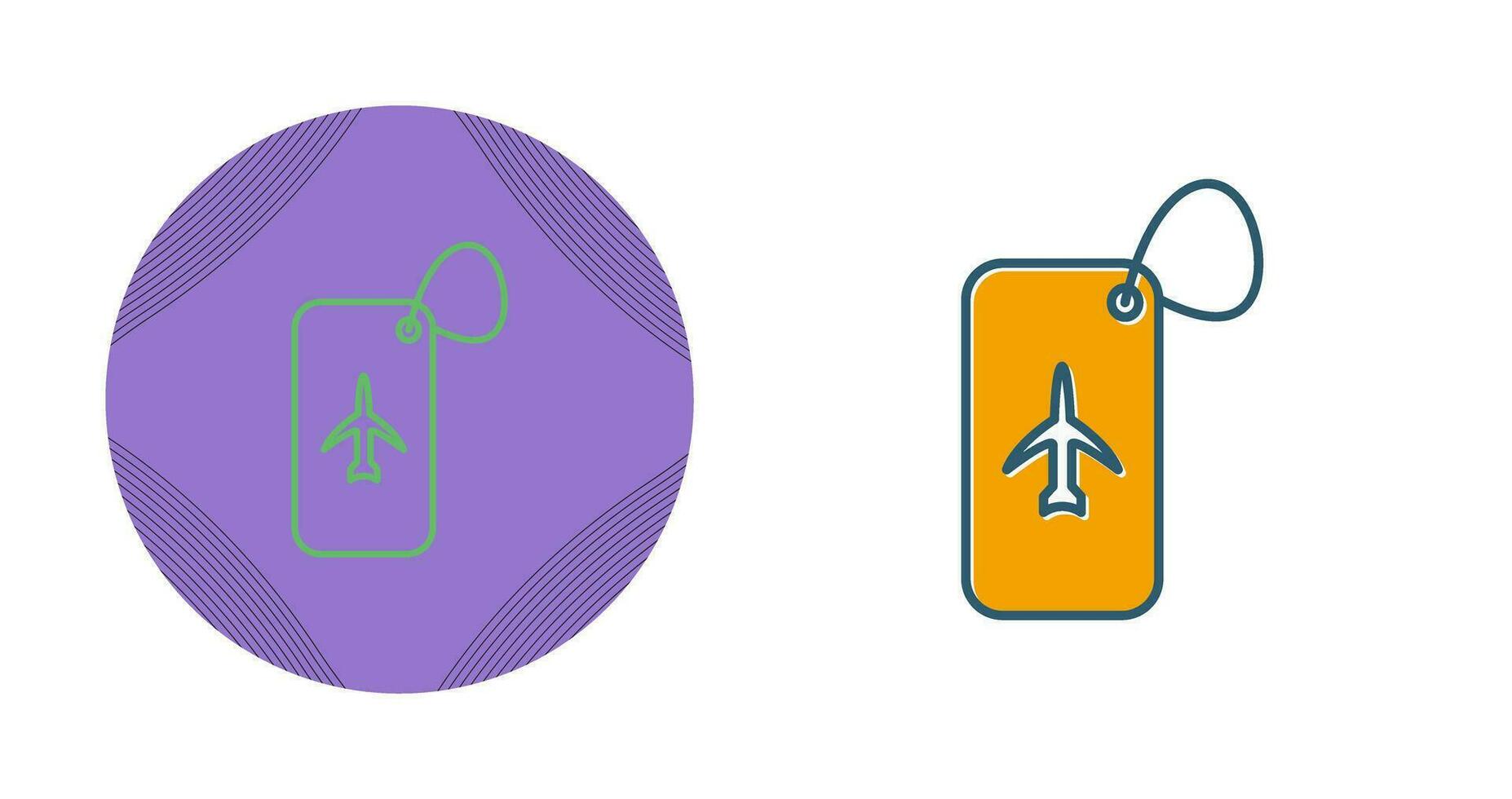 ícone de vetor de etiqueta de bagagem