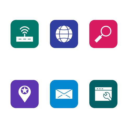 Conjunto de vetor SEO Search Engine Optimization Icons