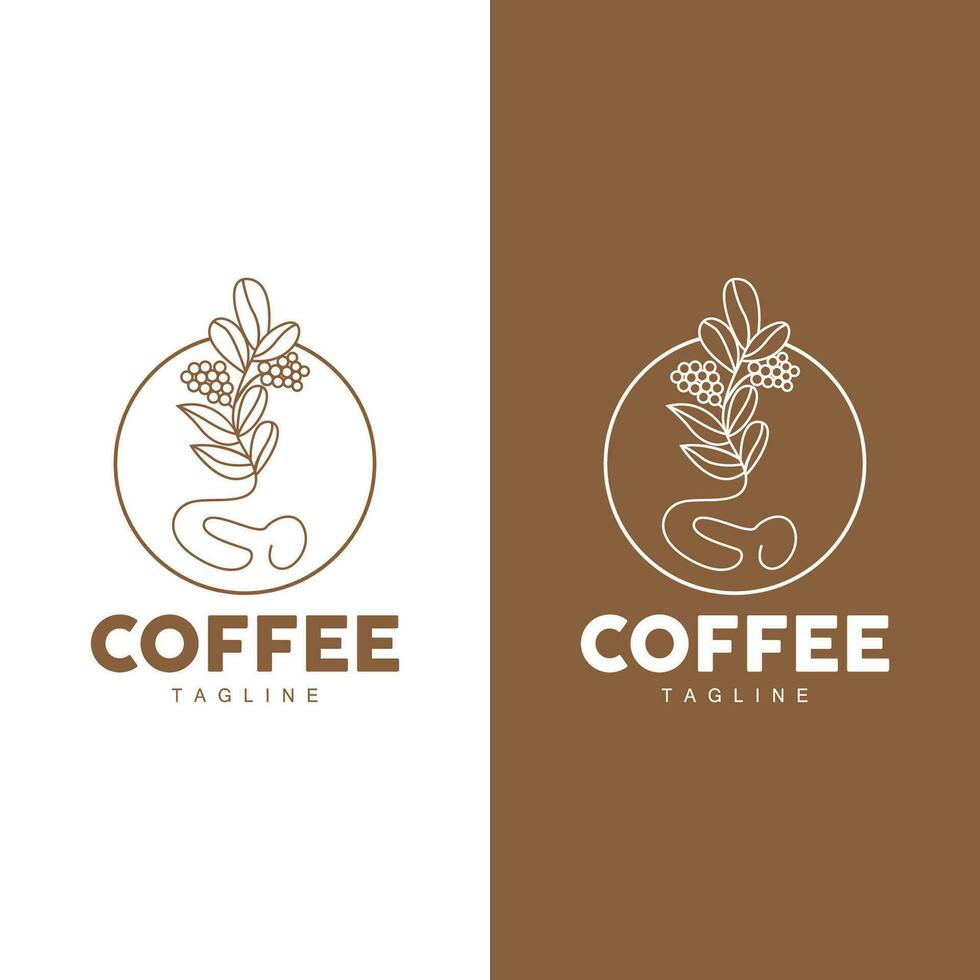 café logotipo projeto, café árvore beber vetor, modelo símbolo ilustração vetor