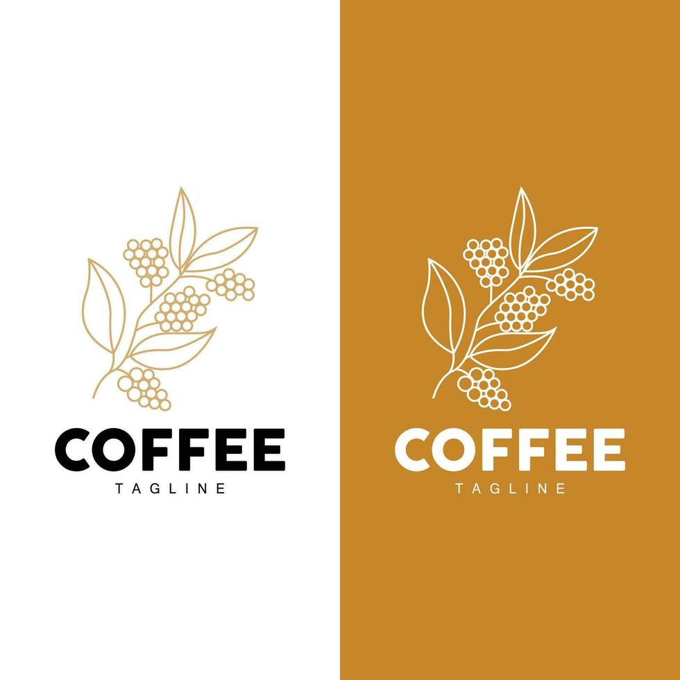 café logotipo projeto, café árvore beber vetor, modelo símbolo ilustração vetor