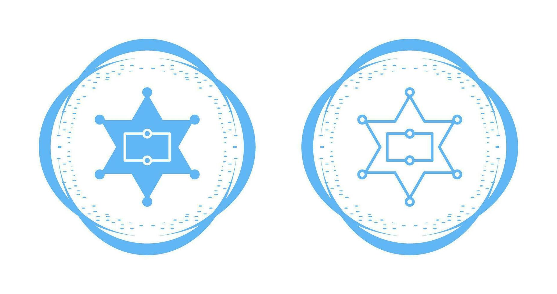 ícone de vetor de distintivo de xerife