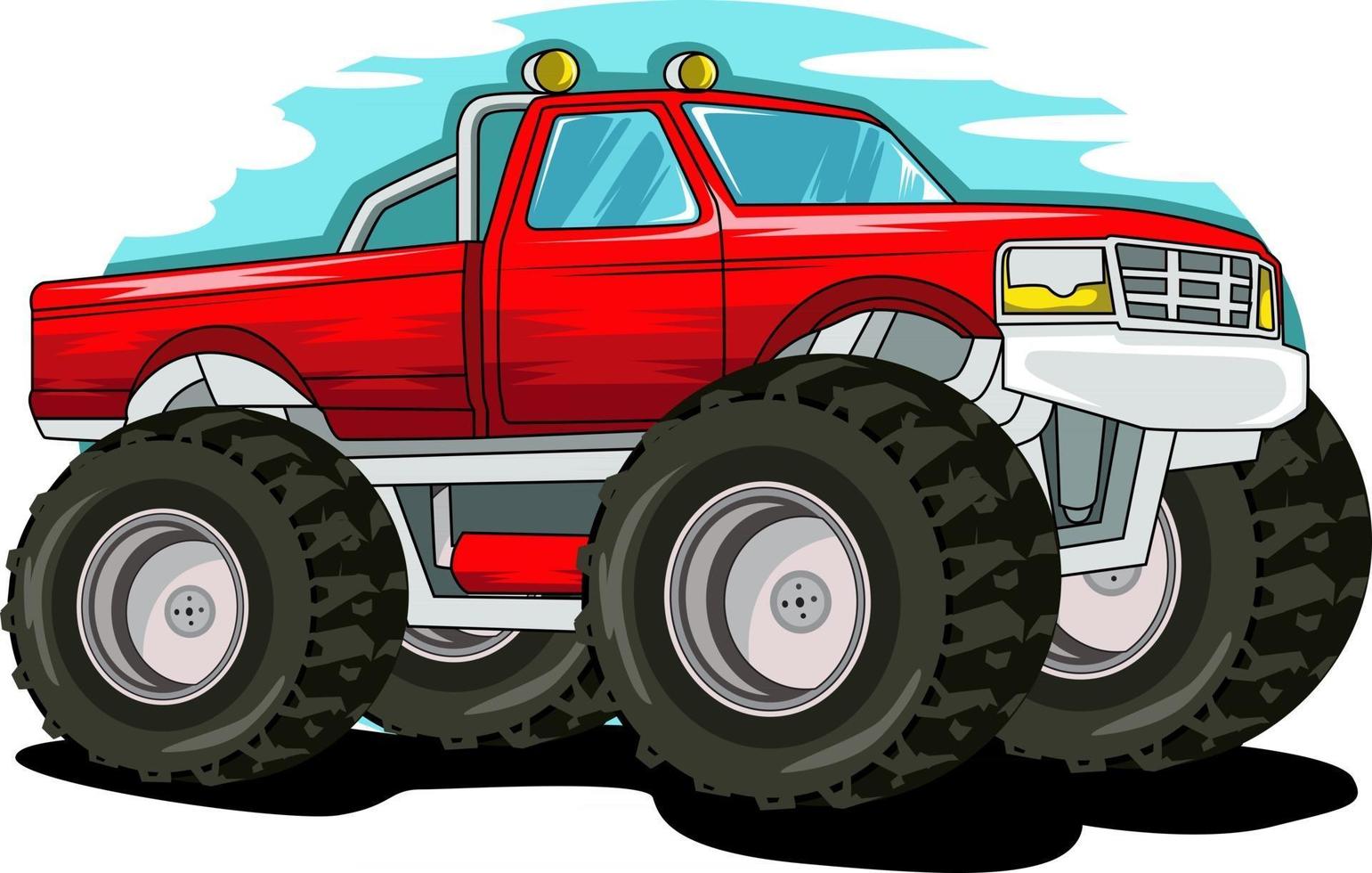 vetor de ilustração de caminhão monstro off-road