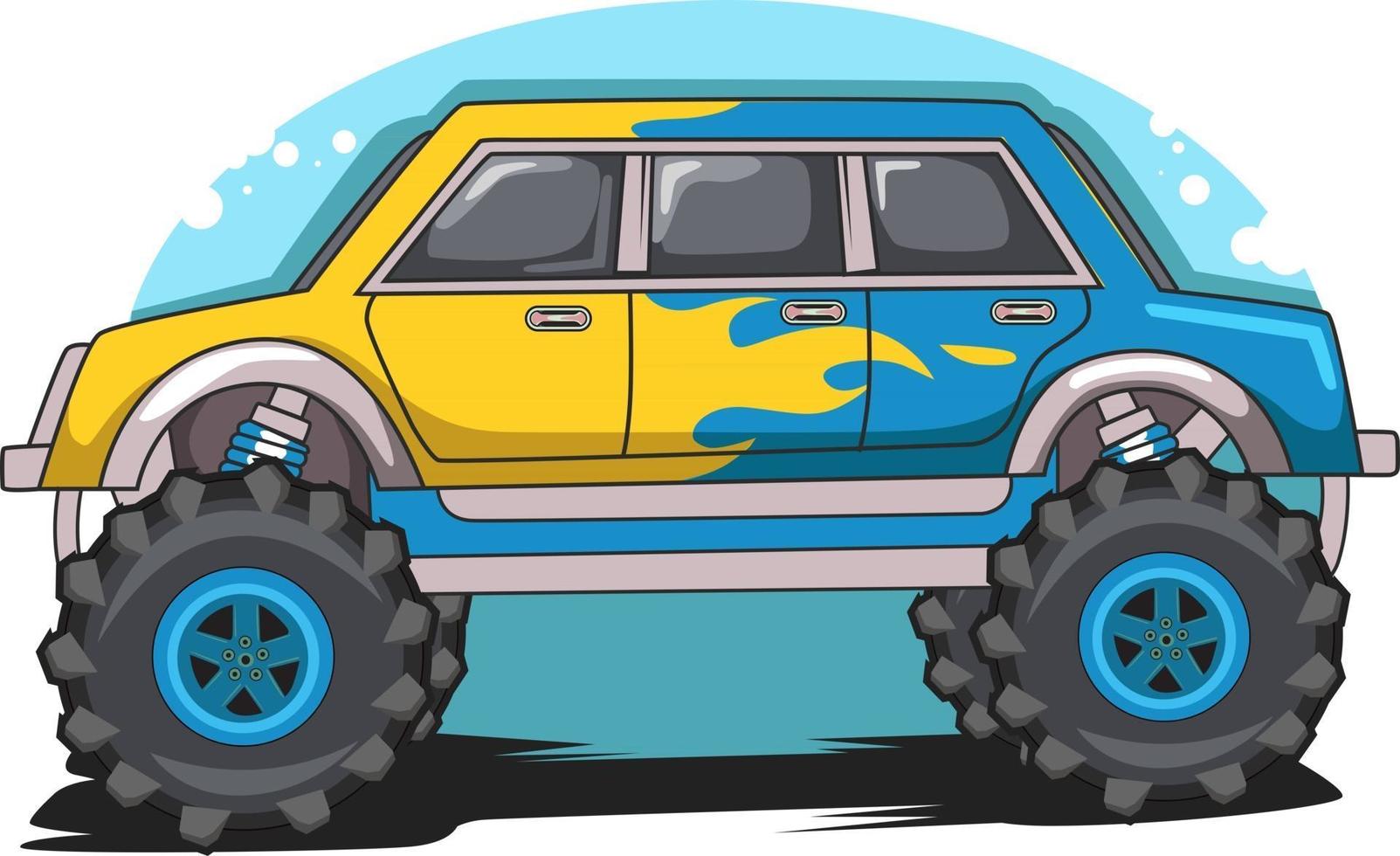 vetor de ilustração de caminhão monstro off road