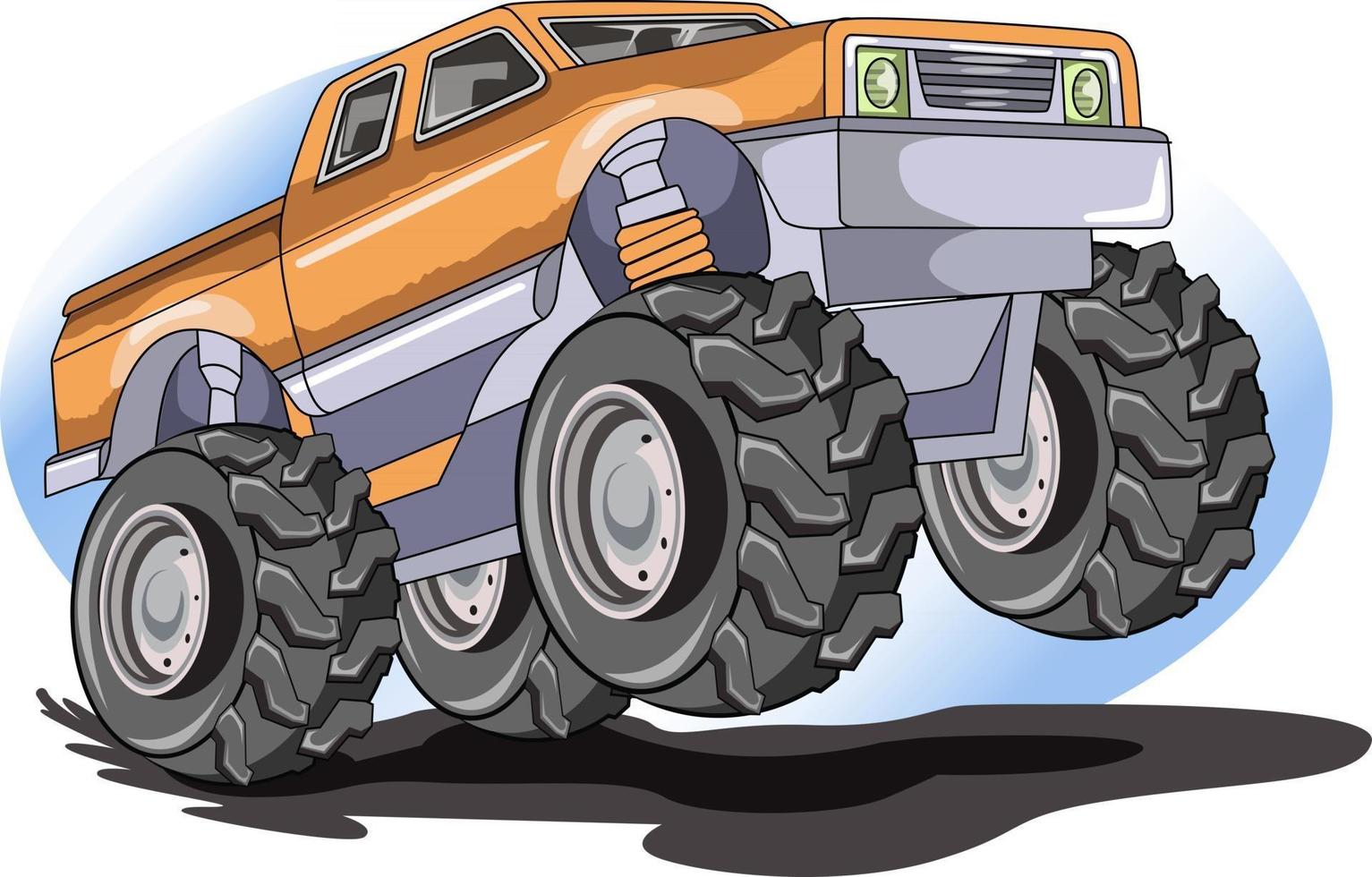 vetor de ilustração de caminhão monstro off road