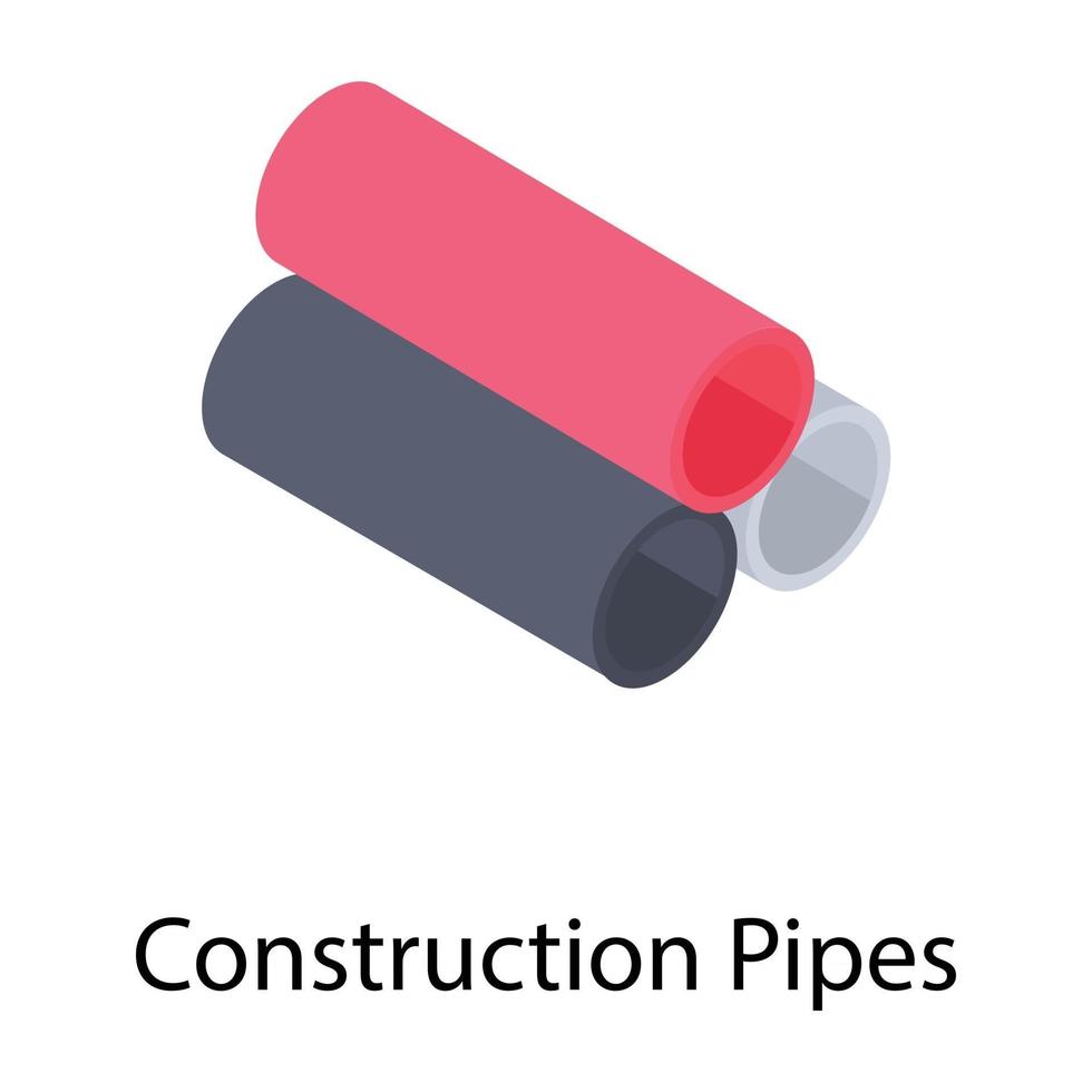 conceitos de tubos de construção vetor