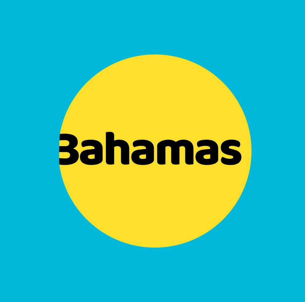 bahamas país nome vetor letras com nacional bandeira cor.
