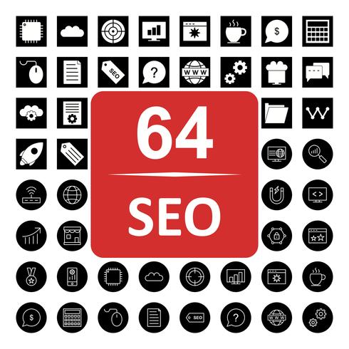 Conjunto de vetor SEO Search Engine Optimization Icons