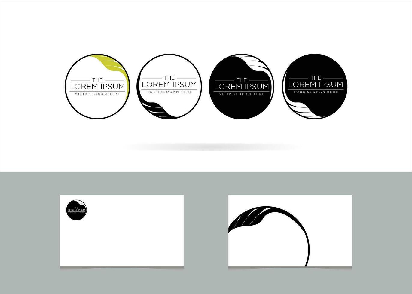 logotipo Projeto para uma companhia com uma folha logotipo vetor