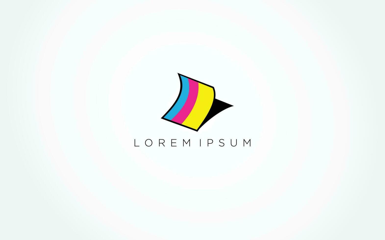 uma colorida logotipo para uma empresa, digital impressão e papel logotipo vetor