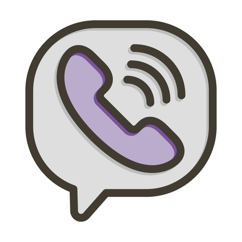 viber vetor Grosso linha preenchidas cores ícone para pessoal e comercial usar.